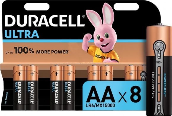 Батарейки Duracell Turbo/Ultra LR6, AA (8/96) BL
