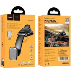 Автотримач HOCO CA107 Center console magnetic car holder, black