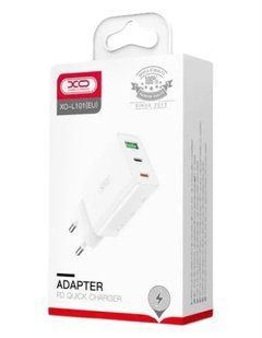 МЗП XO L101 (2xType-C, 1xUSB, 3A, 20W,PD/ QC3.0) white