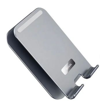 Тримач-підставка для телефону HOCO PH50 Plus Ivey dual axis rotating metal, (4.5-12") gray