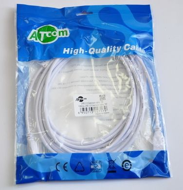Кабель Atcom подовжувач USB 2.0 AM/AF, 5m. білий (USB: папа - мама) (4717)