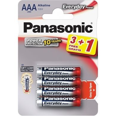 Батарейки Panasonic Everyday Power LR03, AAA (4/48) BL