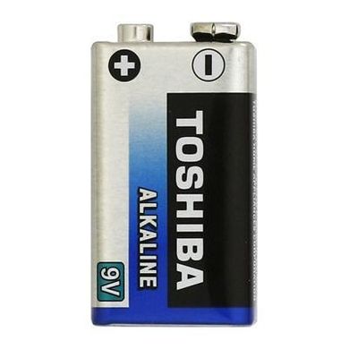 Батарейки Toshiba Alkaline 6LR61, 9V крона (1/10)