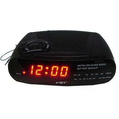 Годинник мереживий VST-906-1 червоні, радіо FM