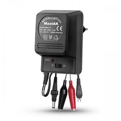 Зарядний пристрій MastAK MW-660 для свинцево-кисплотні акум. 6V, 12V - 500mAh