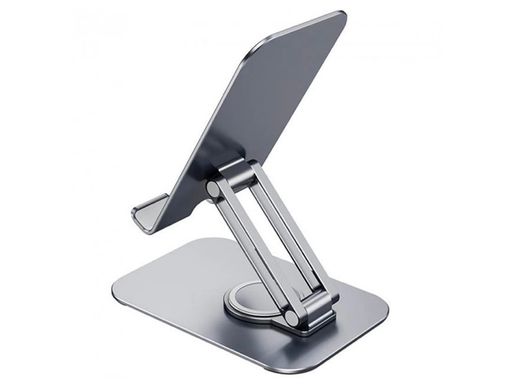 Тримач-підставка для телефону HOCO PH50 Plus Ivey dual axis rotating metal, (4.5-12") gray