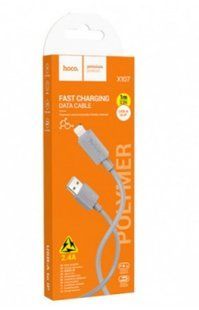 Кабель Lightning HOCO X107 Favor charging data cable 2.4А, 1m. Gray