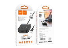 Концентратор USB-HUB Hoco HB31 Easy 4-in-1 converter (1xUSB 3.0 та 3xUSB 2.0) 1.2m. (black)