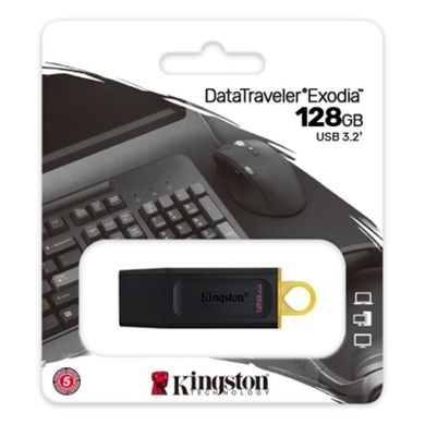 Накопичувач Kingston DT Exodia 128GB USB 3.2 Black/Yellow