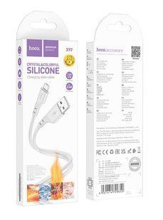 Кабель microUSB HOCO X97 Creator silicone, 1m., 2.4A, gray