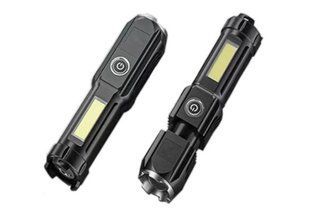 Ліхтар ручний 81022-XPE+COB, zoom, вбудований акумулятор Li-ion, ЗП Type-C