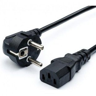 Кабель живлення Atcom CEE 7/7 - IEC C13, 3pin, мідь 1mm., 3m. чорний (для ПК "мама") (14368)
