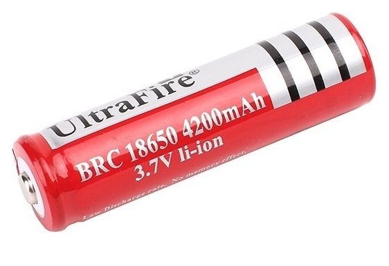 Акумулятор 18650 UltraFire 4200mAh (Li-ion) red