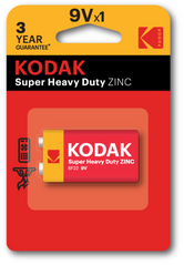 Батарейки Kodak 6F22, 9V крона (1/20) BL