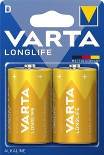 Батарейки Varta LongLife LR20, D (2/12) BL