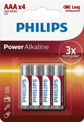 Батарейки Philips Power Alkaline LR03, AAA (4/24)