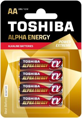 Батарейки Toshiba Alpha Energy Alkaline LR6, AA (2/20) блистер