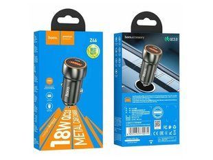 АЗП HOCO Z46 Blue Shield (1xUSB, QC3.0, 3A, 18W) gray