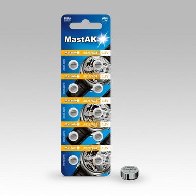Батарейки для годинників MastAk AG 4 (377, LR-626) 10 BL