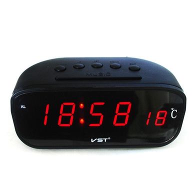 Годинник мереживий 803-1 + термометр, червоні