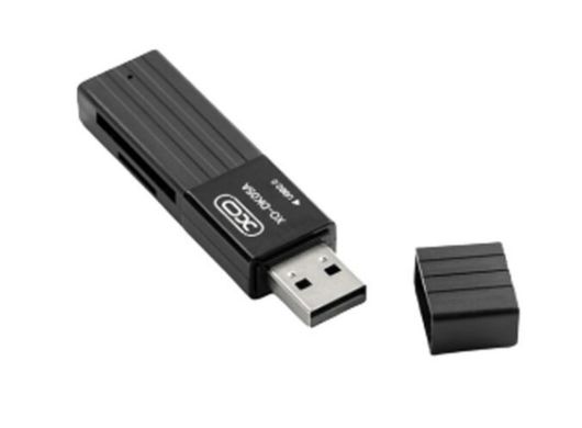 Кардридер XO DK05A (USB 2.0/2 in1) (black)