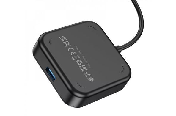 Концентратор USB-HUB Hoco HB31 Easy 4-in-1 converter (4xUSB 3.0) 1.2m. (black)