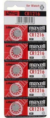 Батарейки літієві Maxell CR 1216 5 BL
