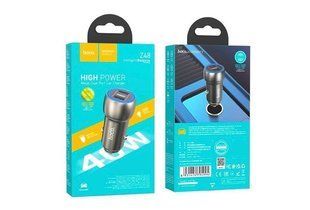 АЗП HOCO Z48 Tough dual port (2xType-C, PD/QC3.0, 3A, 40W) gray