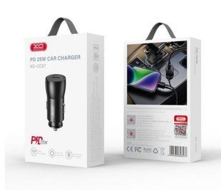 АЗП XO CC57 Car Charger Type-C Port PD25W black