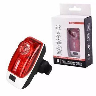 Ліхтар велосипедний XH-207-0.5W+3SMD, STOP, вбудовн.акум., заряд від microUSB