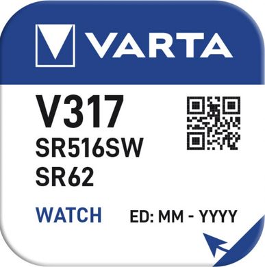 Батарейки для годинників Varta SR317SW-B1 (317)