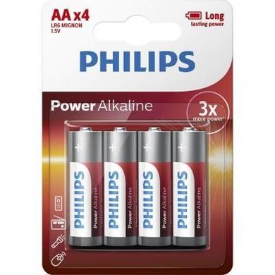 Батарейки Philips Power Alkaline LR6, AA (4/24)