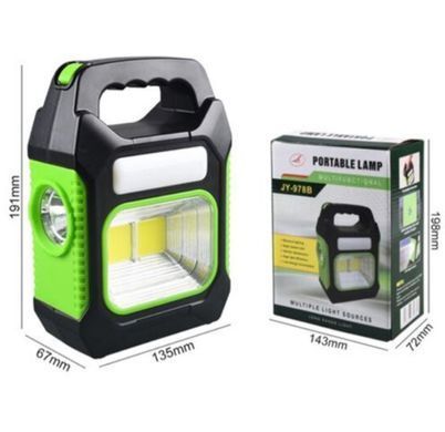 Ліхтар кемпінговий JY-978B LED+2COB, Power Bank, Li-ion акумулятор, сонячна панель, ЗП microUSB