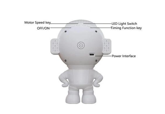 Зоряний 3D проектор MGY-143 Astronaut, Bluetooth, Speaker, Night Light