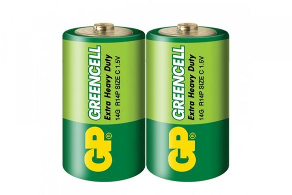 Батарейки GP 14G-S2 Greencell R14, C, трей 24/480